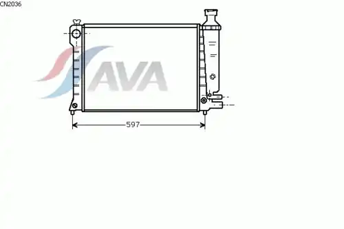 Радиатор системы охлаждения двигателя AVA CN2036