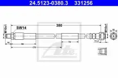 шланг торм.пер.!\ MB W211 02> 24.5123-0380.3 ATE