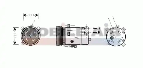 компрессор кондиционера Opel 6037K276 SCHLIECKMANN