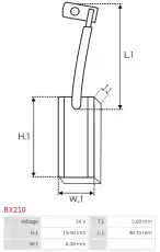 BX210 Щетки генератора AS-PL