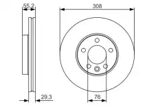 Тормозной диск BOSCH 0 986 479 R84 вентилируемый передняя ось
