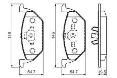 Тормозные колодки дисковые передняя ось BOSCH 0 986 494 505