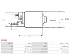 реле стартера втягивающее \ SS3010 AS-PL