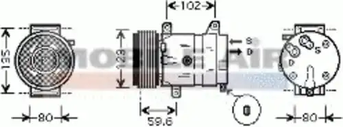 компрессор кондиционера Ren 6043K345 SCHLIECKMANN