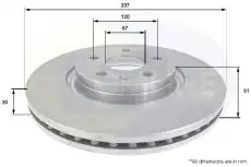 Тормозной диск COMLINE ADC1141V вентилируемый , передняя ось
