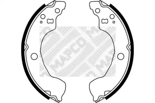Тормозные колодки барабанные задняя ось MAPCO 8530