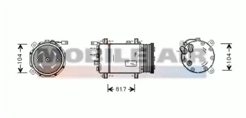 компрессор кондиционера VW 6058K167 SCHLIECKMANN