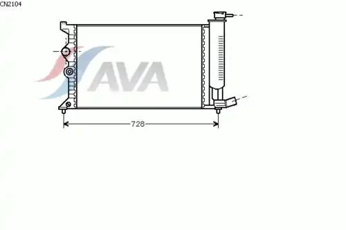 Радиатор системы охлаждения двигателя AVA CN2104
