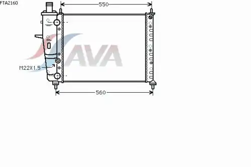 Радиатор системы охлаждения двигателя AVA FTA2160