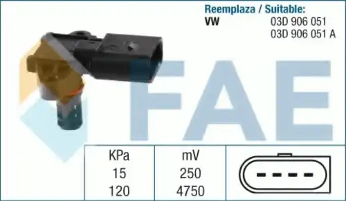 Датчик давления наддува VAG 15034 FAE