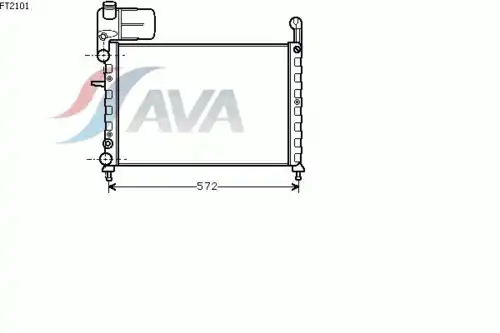 Радиатор системы охлаждения двигателя AVA FT2101