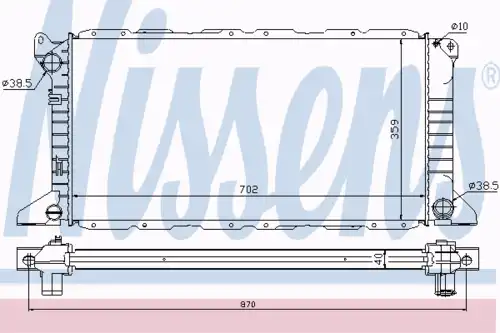 Радиатор системы охлаждения двигателя NISSENS 62057