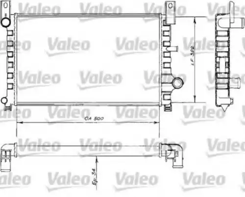Радиатор системы охлаждения двигателя VALEO 730484