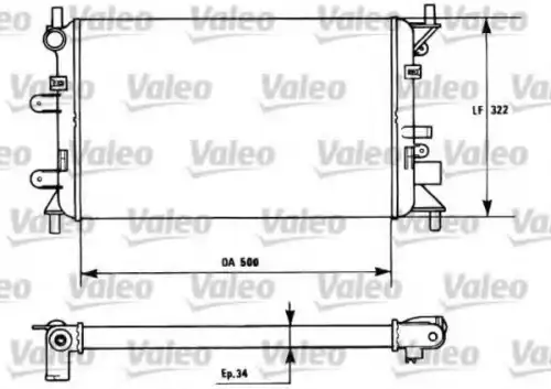 Радиатор системы охлаждения двигателя VALEO 730857