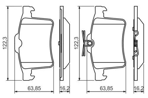 Тормозные колодки дисковые задняя ось BOSCH 0 986 494 480