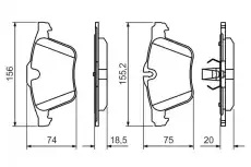 Тормозные колодки дисковые передняя ось BOSCH 0 986 494 481