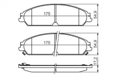 Тормозные колодки дисковые передняя ось BOSCH 0 986 494 483