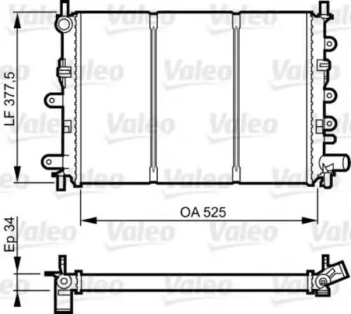Радиатор системы охлаждения двигателя VALEO 730858