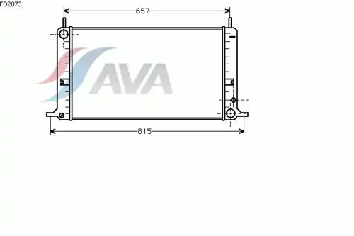 Радиатор системы охлаждения двигателя AVA FD2073