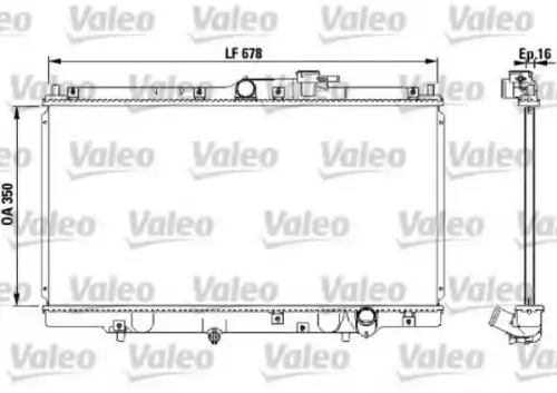 Радиатор системы охлаждения двигателя VALEO 731471