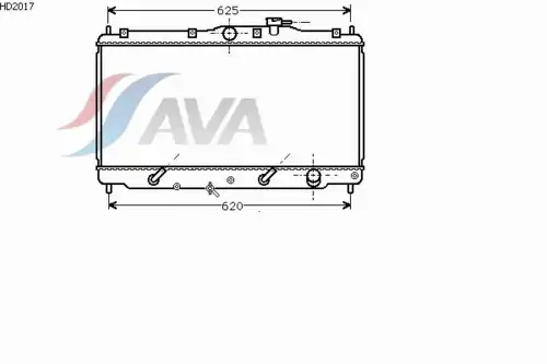 Радиатор системы охлаждения двигателя AVA HD2017