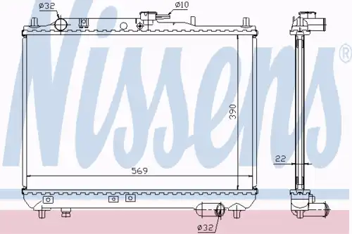 Радиатор кондиционера (конденсатор) NISSENS 624091