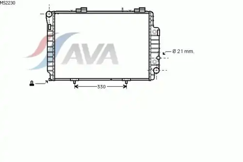 Радиатор системы охлаждения двигателя AVA MS2230