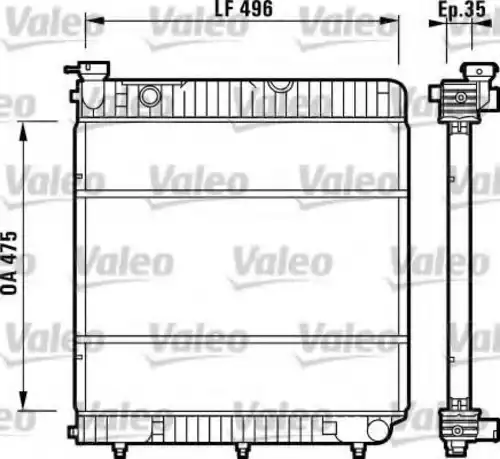 Радиатор системы охлаждения двигателя VALEO 731741