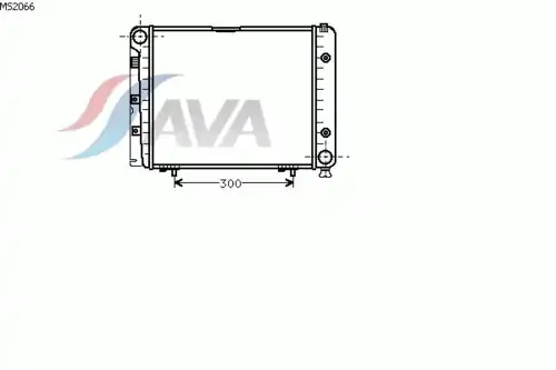 Радиатор системы охлаждения двигателя AVA MS2066