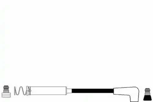 компл. высоковольт. проводов Opel 38858 NGK