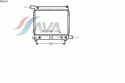 Радиатор системы охлаждения двигателя AVA MS2137