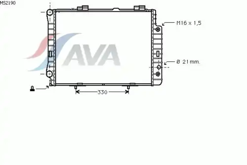 Радиатор системы охлаждения двигателя AVA MS2190