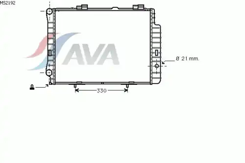 Радиатор системы охлаждения двигателя AVA MS2192