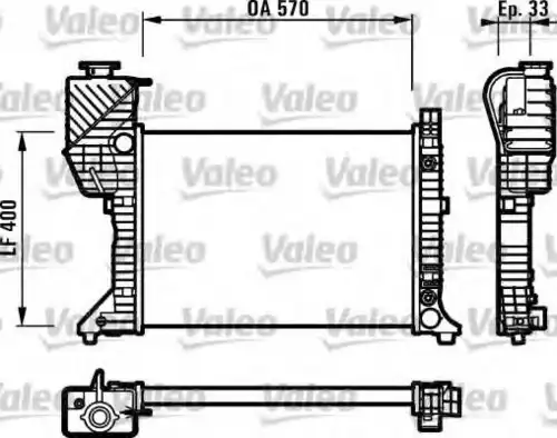 Радиатор системы охлаждения двигателя VALEO 730229