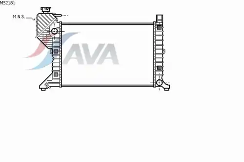 Радиатор системы охлаждения двигателя AVA MS2181