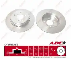 Тормозной диск ABE C4B025ABE вентилируемый , задняя ось