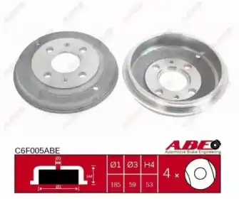 Тормозной барабан ABE C6F005ABE