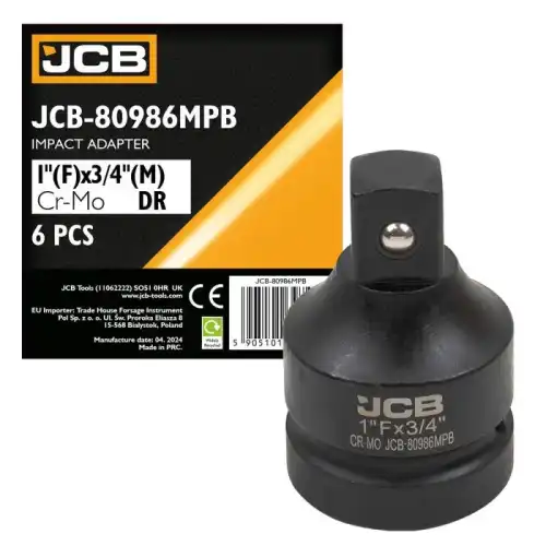 JCB-80986MPB Адаптер-переходник ударный 1'(F) х 3/4'(M)