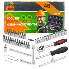 ISMA-2462-46 Набор инструмента 46пр. 1/4''(6-гран.)(4-14мм)