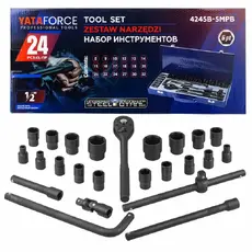 Набор инструментов 24пр. 1/2''(6гр.)(8-32мм) YF-4245B-5MPB YATAFORCE