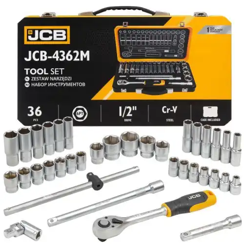 Набор инструментов 36пр. 1/2' 6pt JCB-4362M JCB