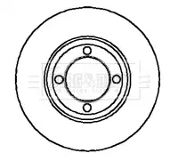 Тормозной диск BORG&BECK BBD4705 передняя ось