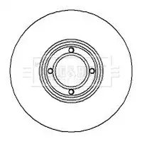 Тормозной диск BORG&BECK BBD4264 передняя ось