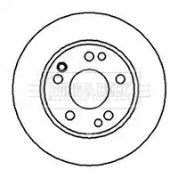 Тормозной диск BORG&BECK BBD4826 передняя ось