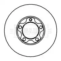 Тормозной диск BORG&BECK BBD5849S передняя ось