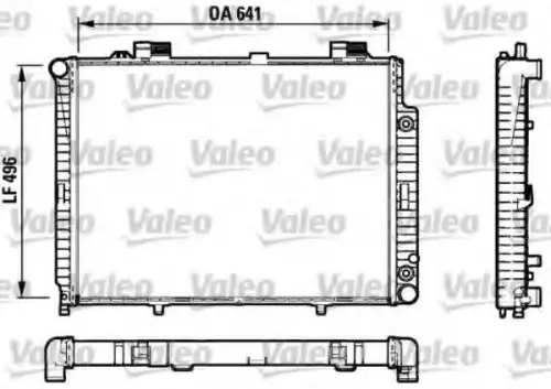 Радиатор системы охлаждения двигателя VALEO 732601