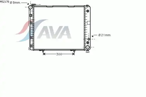 Радиатор системы охлаждения двигателя AVA MS2178