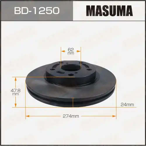 Тормозной диск MASUMA BD-1250