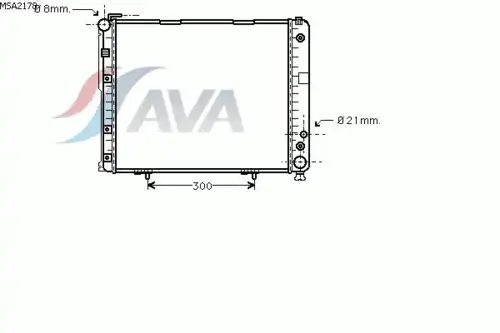 Радиатор системы охлаждения двигателя AVA MSA2178