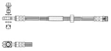 шланг тормозной перед. VW 512563 CEF
